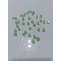 Бусины стеклянные Биконе 8 мм цв. светло-зеленый опал, цена за 20 шт